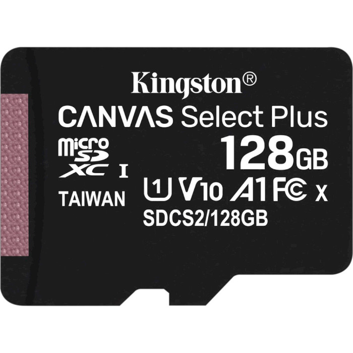 Карта памяти KINGSTON microSDXC Canvas Select Plus 128GB UHS-I V10 A1 Class 10 (SDCS2/128GBSP)