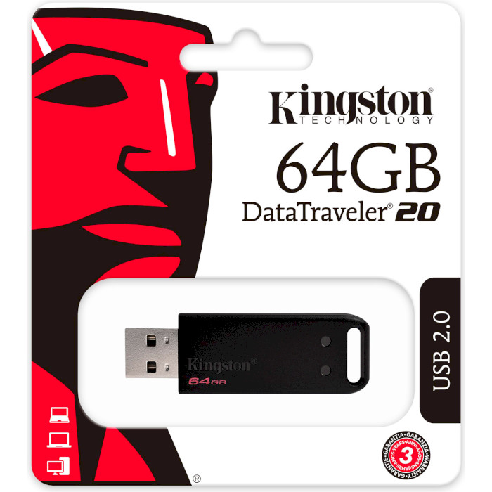 Флешка KINGSTON DataTraveler 20 64GB (DT20/64GB)