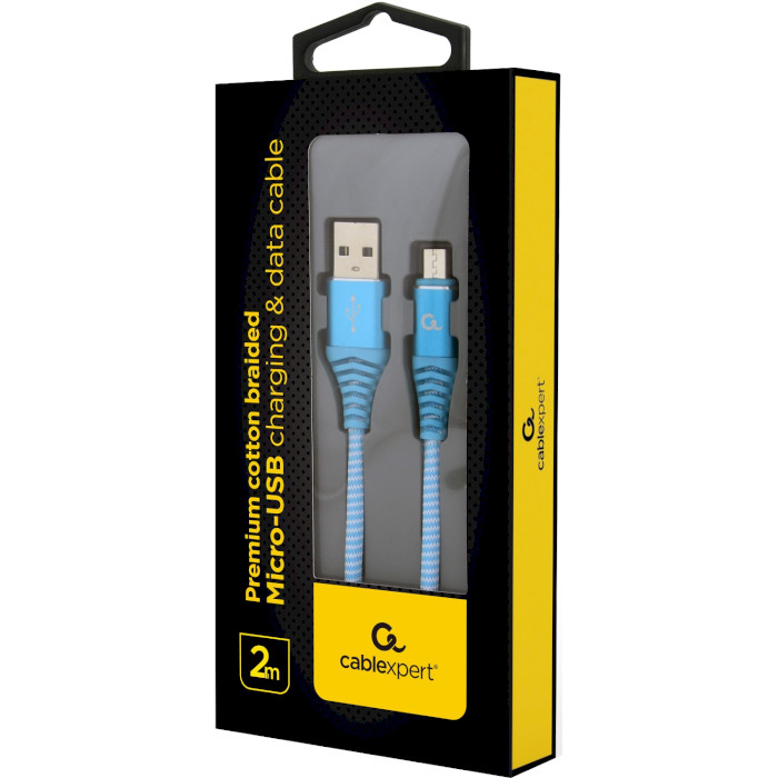 Кабель CABLEXPERT Premium USB2.0 AM/CM Blue 2м (CC-USB2B-AMCM-2M-VW)