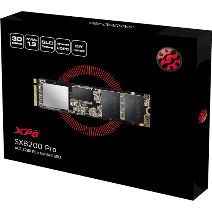 SSD диск ADATA XPG SX8200 Pro 512GB M.2 NVMe (ASX8200PNP-512GT-C)