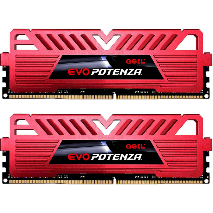 Модуль пам'яті GEIL EVO Potenza Red DDR4 3200MHz 32GB Kit 2x16GB (GPR432GB3200C16ADC)