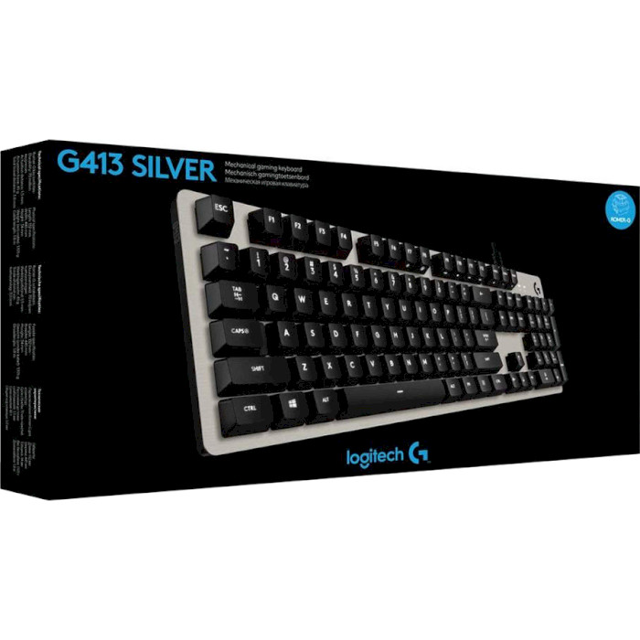 Клавиатура LOGITECH G413 Mechanical RU Silver (920-008516)