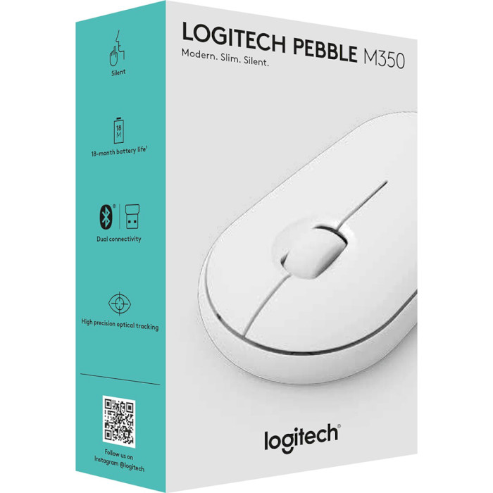 Миша LOGITECH Pebble M350 Off-White (910-005716)