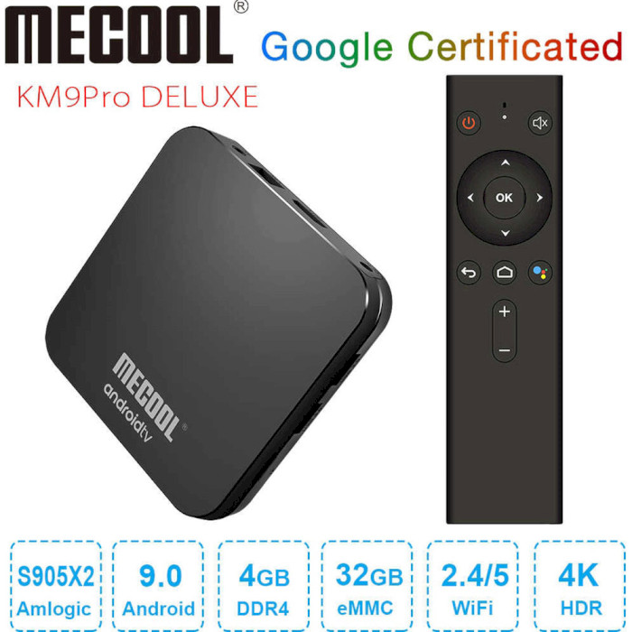 Медіаплеєр MECOOL KM9 Pro Deluxe 4/32G