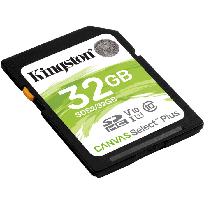 Карта пам'яті KINGSTON SDHC Canvas Select Plus 32GB UHS-I V10 Class 10 (SDS2/32GB)