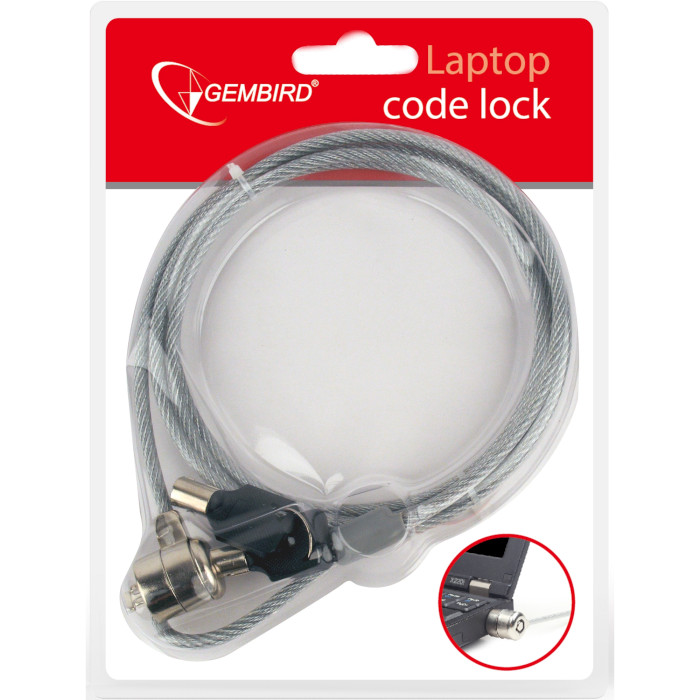 Замок безопасности для ноутбука GEMBIRD Laptop Lock (LK-K-01)