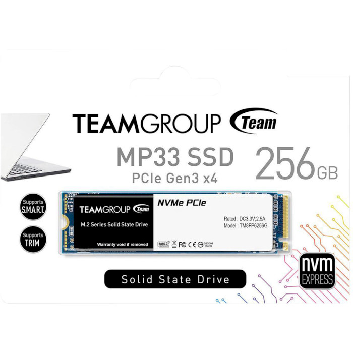 SSD диск TEAM MP33 256GB M.2 NVMe (TM8FP6256G0C101)