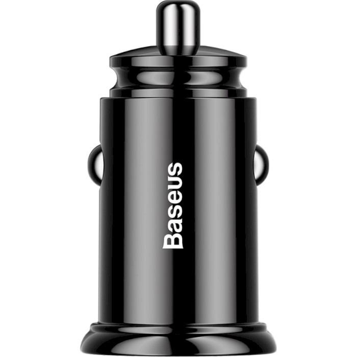 Автомобильное зарядное устройство BASEUS Circular Plastic A+A 30W Dual QC3.0 Quick Car Charger Black (CCALL-YD01)