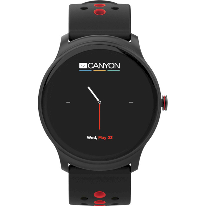 Смарт-годинник CANYON SW-81 Oregano Black/Red (CNS-SW81BR)