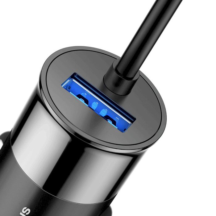 Автомобильное зарядное устройство BASEUS Enjoy Together 2-in-1 Car Charger Black w/2-in-1 cable (CCALL-EL01)