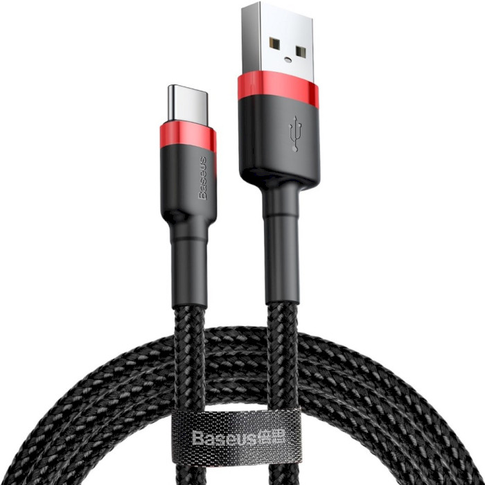 Кабель BASEUS Cafule USB for Type-C 3м Black/Red (CATKLF-U91)