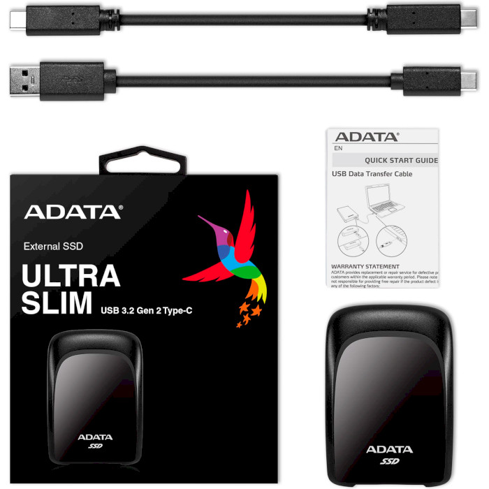 Портативний SSD диск ADATA SC680 240GB USB3.2 Gen1 Black (ASC680-240GU32G2-CBK)