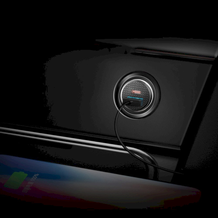 Автомобильное зарядное устройство BASEUS Circular Car Charger PPS USB QC4.0 + Type-C PD3.0 30W Black (CCALL-YS01)