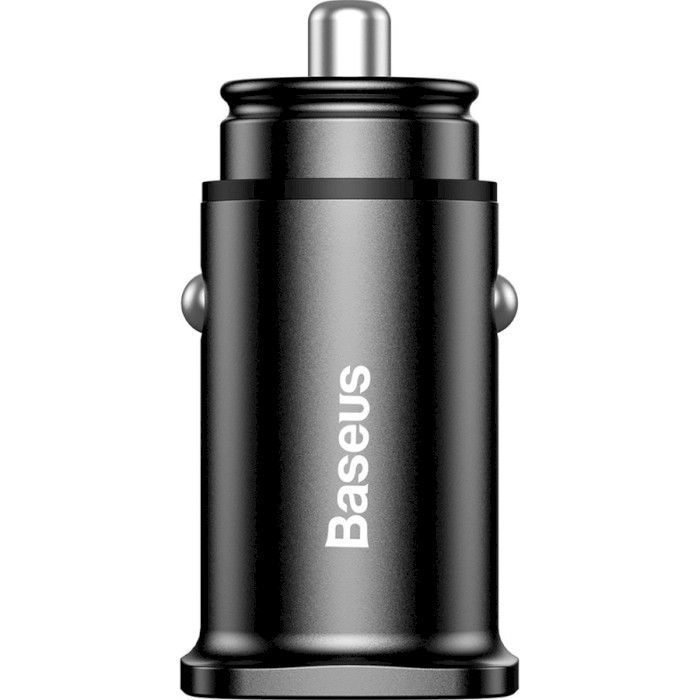 Автомобільний зарядний пристрій BASEUS Square Metal A+A 30W Dual QC3.0 Quick Car Charger Black (CCALL-DS01)
