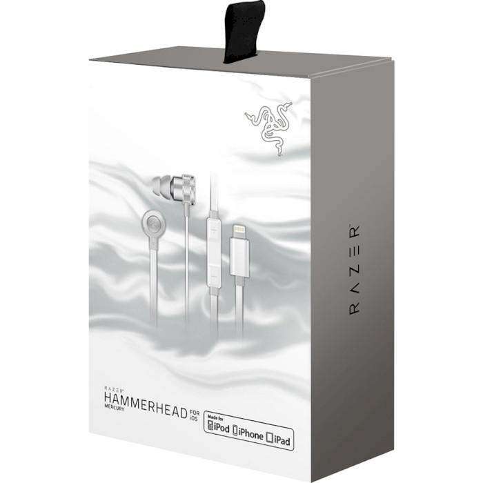 Навушники RAZER Hammerhead for iOS Mercury White (RZ04-02090200-R3M1)
