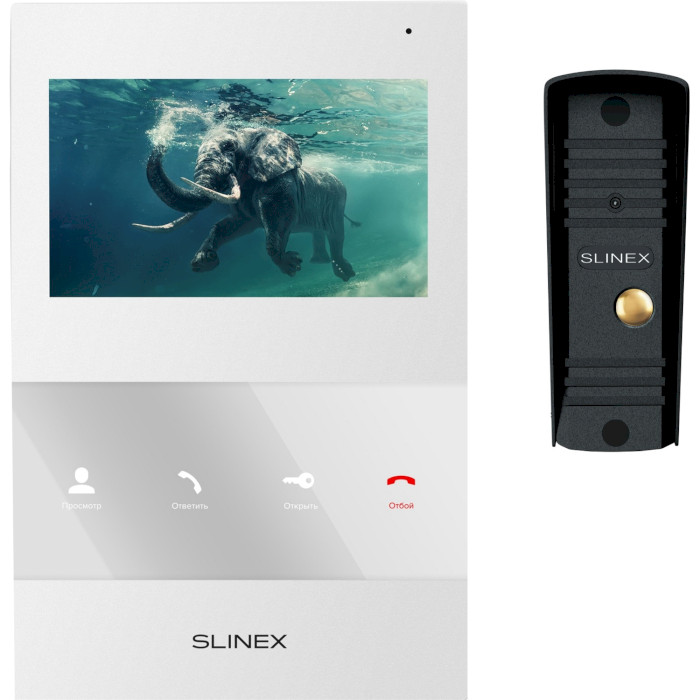 Комплект відеодомофона SLINEX SQ-04M White + ML-16HR Black