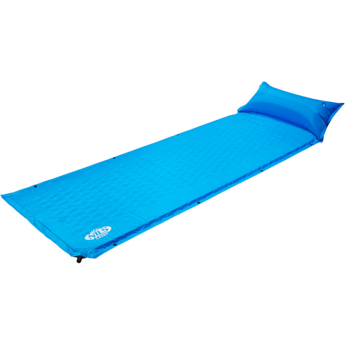 Самонадувной коврик с подушкой NILS CAMP NC1006 Blue
