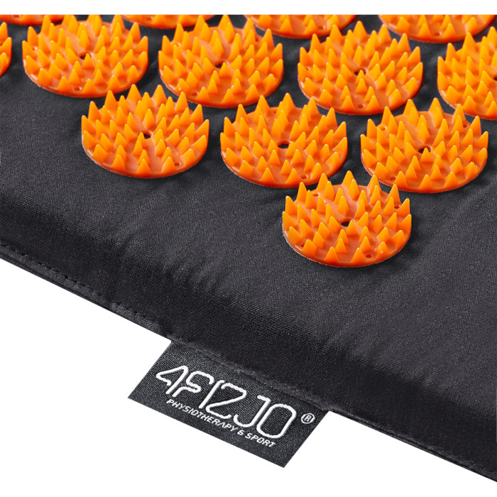 Акупунктурный коврик (аппликатор Кузнецова) с валиком 4FIZJO 72x42cm Black/Orange (4FJ0042)