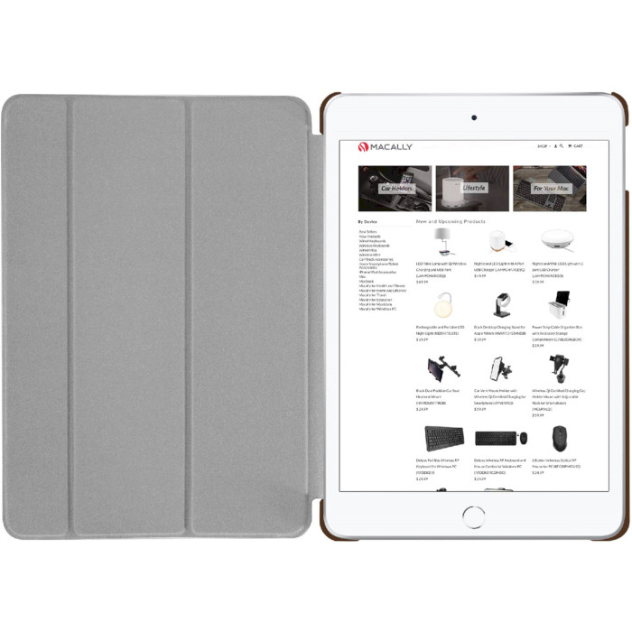 Обкладинка для планшета MACALLY Protective Case and Stand Brown для iPad 10.2" 2020 (BSTAND7-BR)