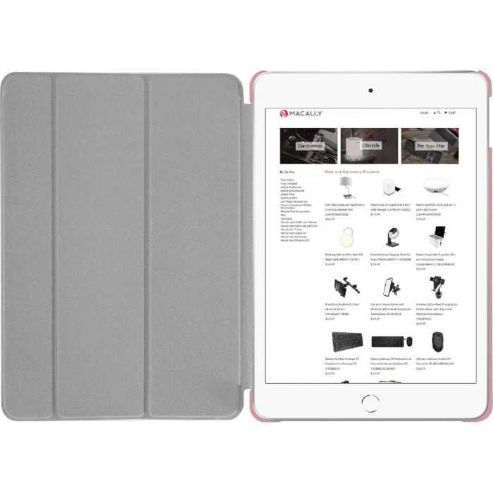 Обкладинка для планшета MACALLY Protective Case and Stand Rose Gold для iPad 10.2" 2020 (BSTAND7-RS)
