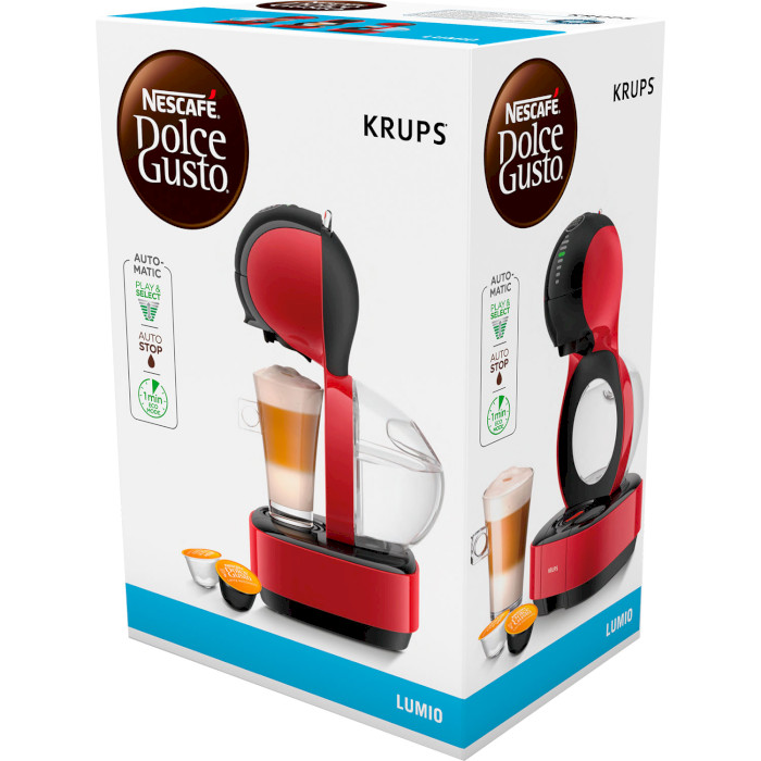 Капсульна кавомашина KRUPS Nescafe Dolce Gusto Lumio Red (KP130510)