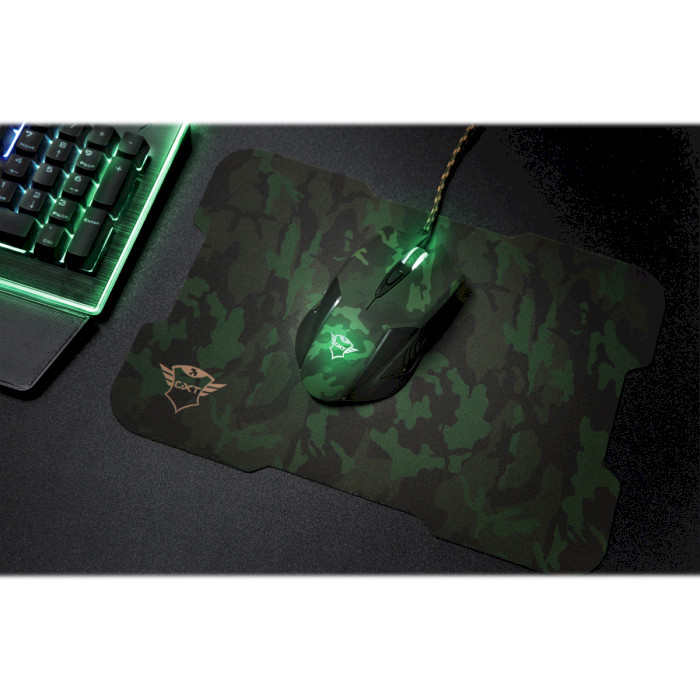 Миша ігрова TRUST Gaming GXT 781 Rixa Green Camo w/Mouse Pad (23611)