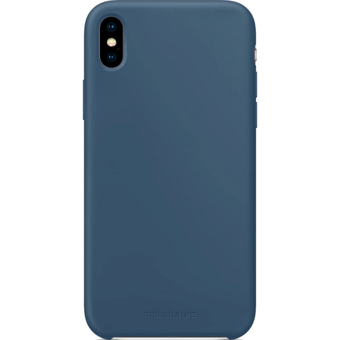 Чехол MAKE Silicone для iPhone XS Blue (MCS-AIXSBL)