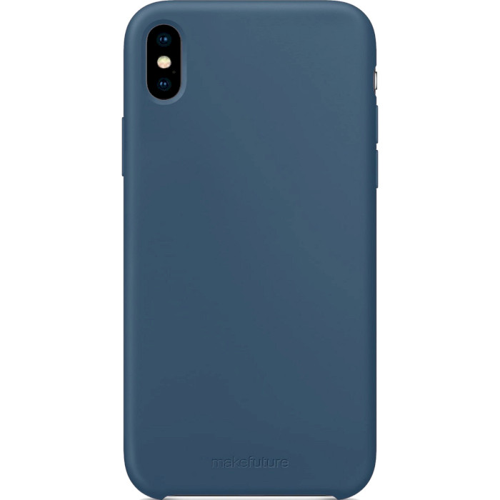 Чохол MAKE Silicone для iPhone XS Blue (MCS-AIXSBL)