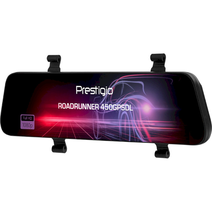 Автомобільний відеореєстратор-дзеркало з камерою заднього виду PRESTIGIO RoadRunner 450GPSDL (PCDVRR450GPSDL)