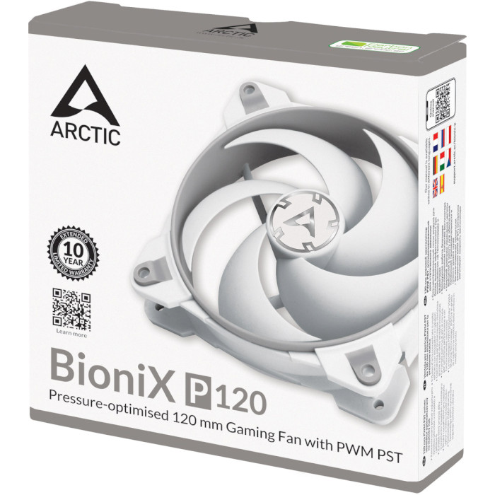 Вентилятор ARCTIC BioniX P120 Gaming PWM PST Gray/White (ACFAN00167A)