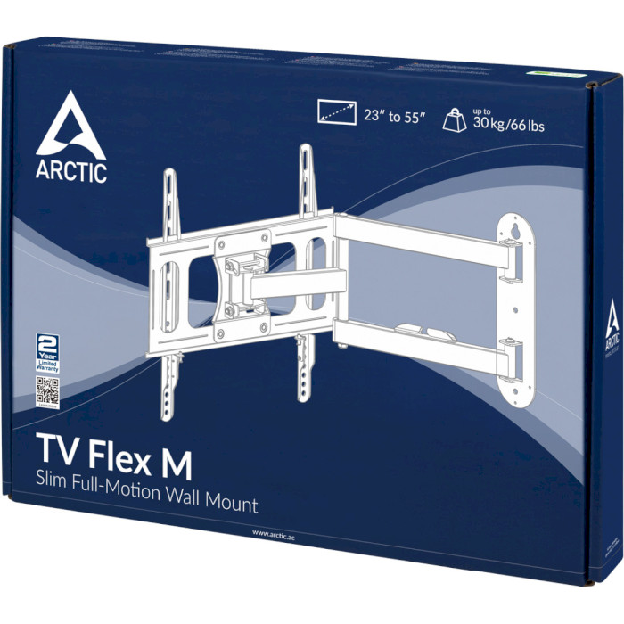 Кріплення настінне для ТВ ARCTIC TV Flex M 55" Black (AEMNT00060A)