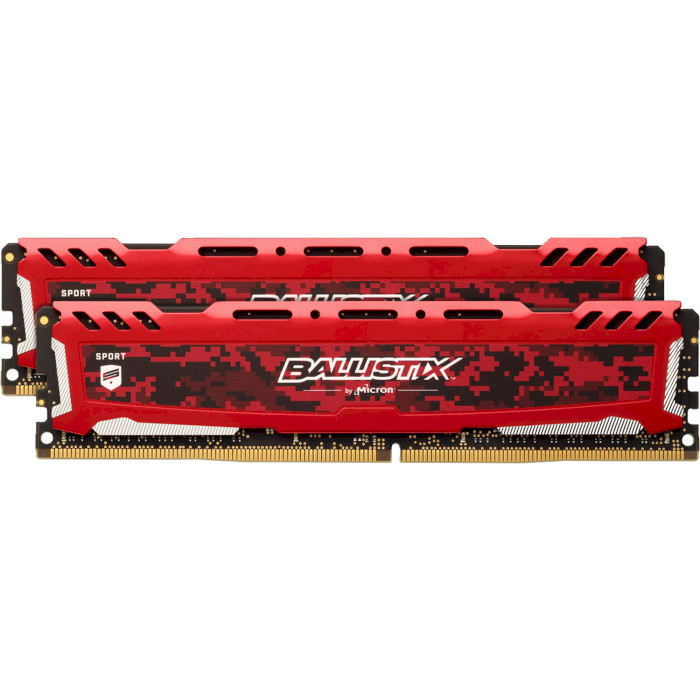 Модуль пам'яті CRUCIAL Ballistix Sport LT Red DDR4 3200MHz 32GB Kit 2x16GB (BLS2K16G4D32AESE)