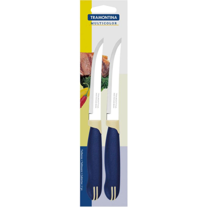 Нож кухонный для овощей TRAMONTINA Multicolor Blue/White 127мм 2шт (23527/215)