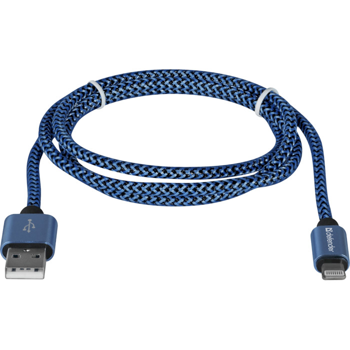 Кабель DEFENDER ACH01-03T PRO USB2.0 AM/Apple Lightning Blue 1м (87811)