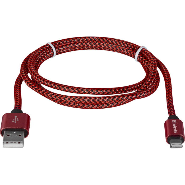 Кабель DEFENDER ACH01-03T PRO USB2.0 AM/Apple Lightning Red 1м (87807)