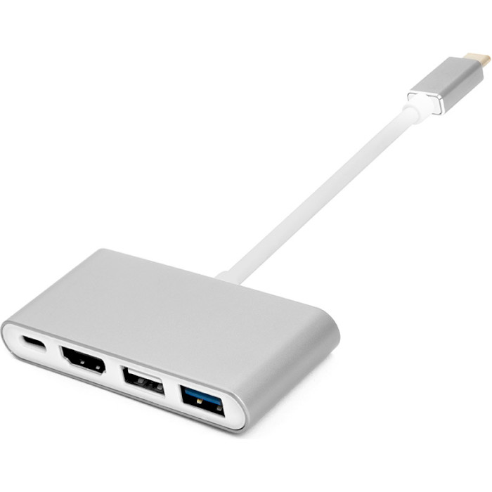 Порт-репликатор POWERPLANT USB-C to 1xHDMI, 1xUSB3.0, 3xUSB2.0, PD (CA911707)