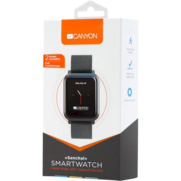 Смарт-часы CANYON SW-73 Sanchal Black (CNS-SW73BB)