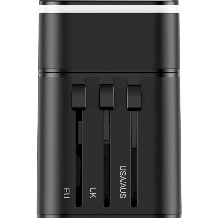 Універсальний дорожній перехідник BASEUS Removable 2-in-1 Universal Travel Adapter PPS Quick Charger Edition Black (TZPPS-01)