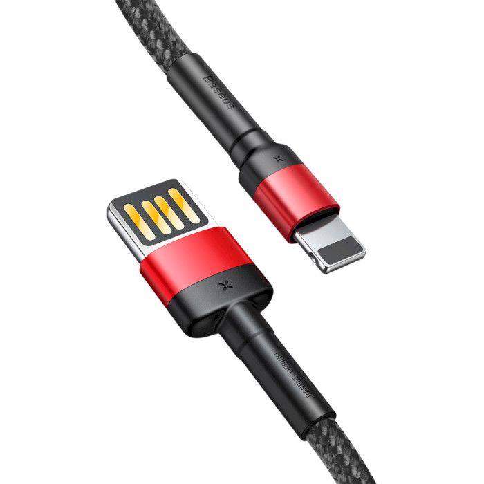 Кабель BASEUS Cafule Cable Special Edition USB for Lightning 1м Red/Black (CALKLF-G91)