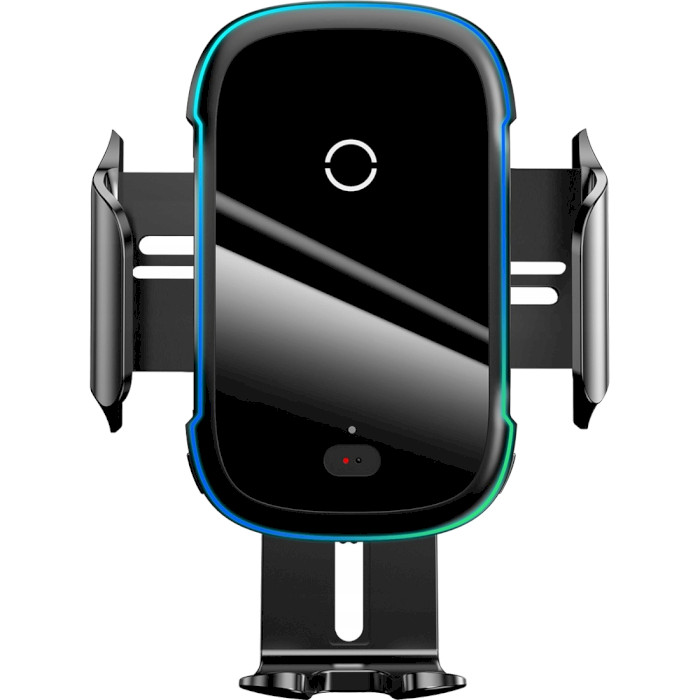 Автотримач для смартфона з бездротовою зарядкою BASEUS Light Electric Holder Wireless Charger Black (WXHW03-01)