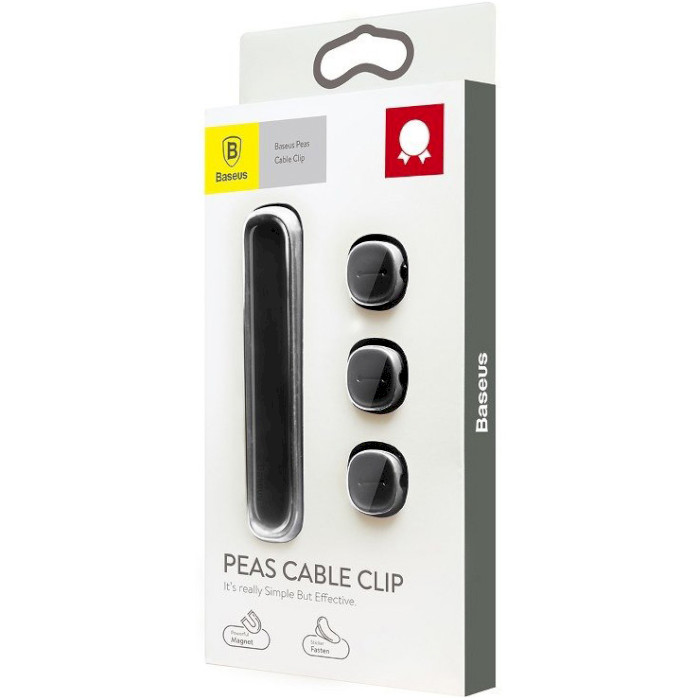 Органайзер для кабелей BASEUS Peas Cable Clip Black (ACWDJ-01)