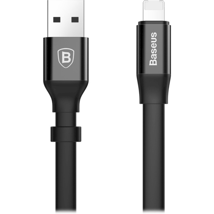 Кабель BASEUS Two-in-One Portable Cable for Android/iOS 0.23м Black (CALMBJ-01)