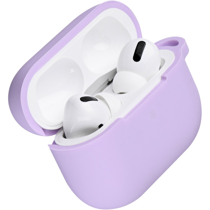 Чехол 2E Pure Color Silicone Case для Apple AirPods Pro Light Purple (2E-PODSPR-IBPCS-2.5-LPR)