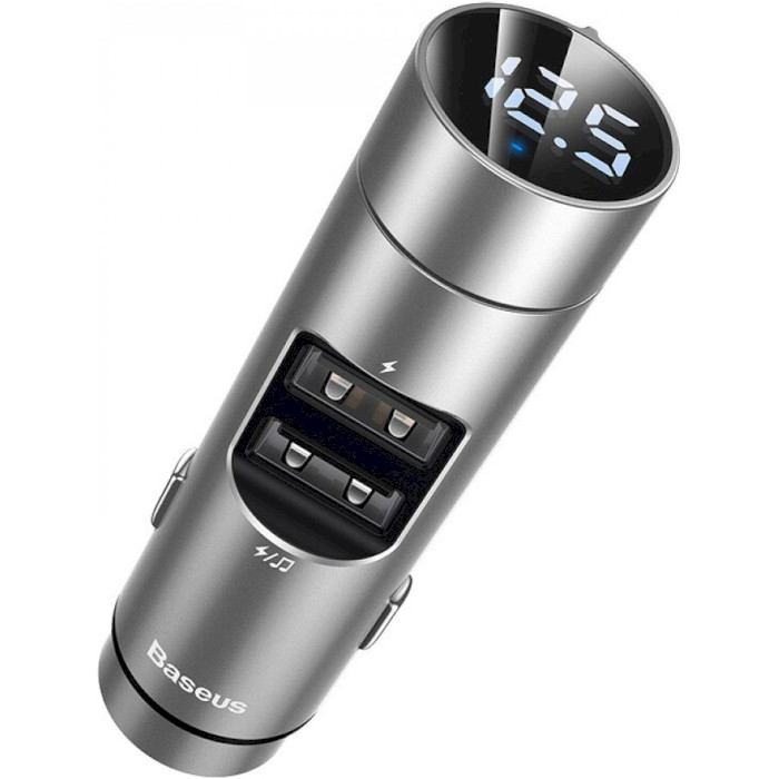 FM-трансмиттер BASEUS Energy Column Car Wireless MP3 Charger 18W Silver (CCNLZ-0S)