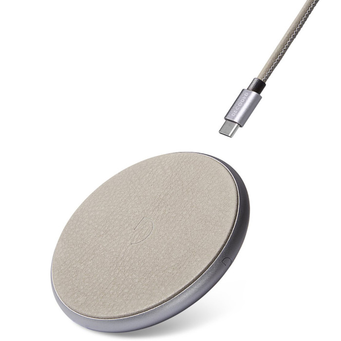 Бездротовий зарядний пристрій DECODED FastPad Gray/Silver (D9WC2SRGY)