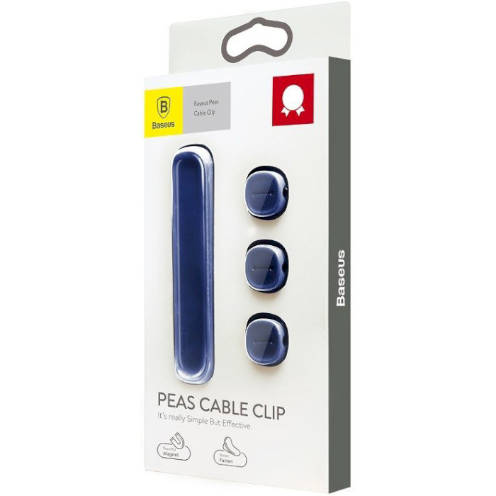 Органайзер для кабелів BASEUS Peas Cable Clip Blue (ACWDJ-03)