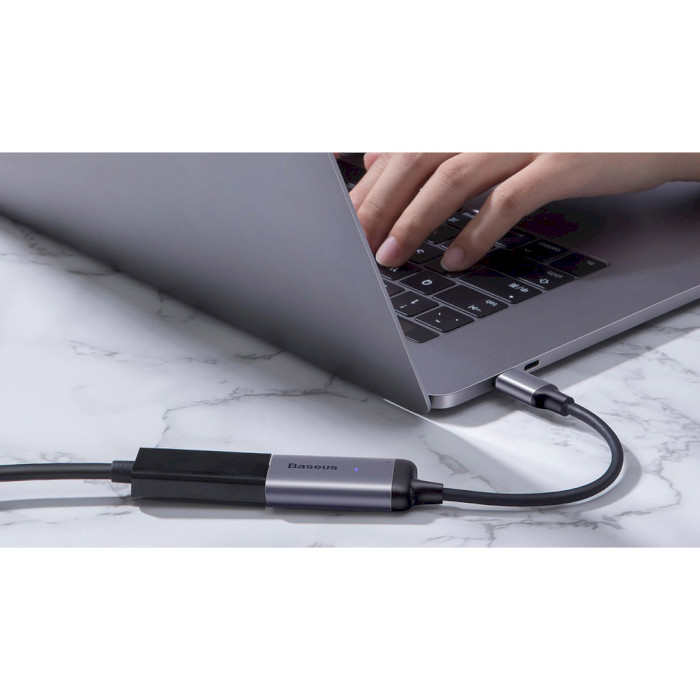 Адаптер BASEUS Enjoyment Series Mini DP Hub USB-C - Mini DisplayPort Gray (CAHUB-Z0G)