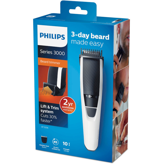 Тример для бороди та вусів PHILIPS Beardtrimmer Series 3000 BT3206/14