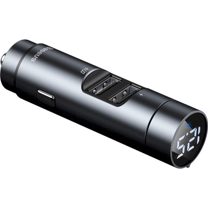 FM-трансмітер BASEUS Energy Column Car Wireless MP3 Charger Dark Gray (CCNLZ-0G)