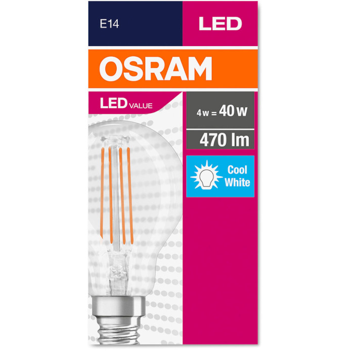 Лампочка LED OSRAM LED Value P45 E14 4W 4000K 220V (4058075112520)